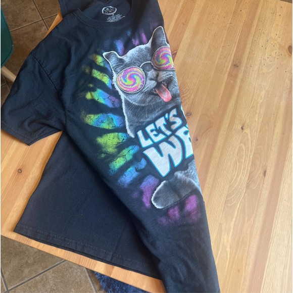 Men’s black T-shirt “let’s get weird“ medium - Picture 4 of 4